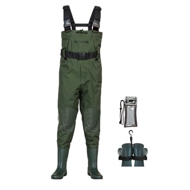GOGHOST Cuissardes de Pêche, construction en nylon/PVC à Double Couche, Ajustement Unisexe, Convient à la Pêche, à la Chasse, à l'Exploitation Minière et aux Opérations d'Agriculture-US8.
