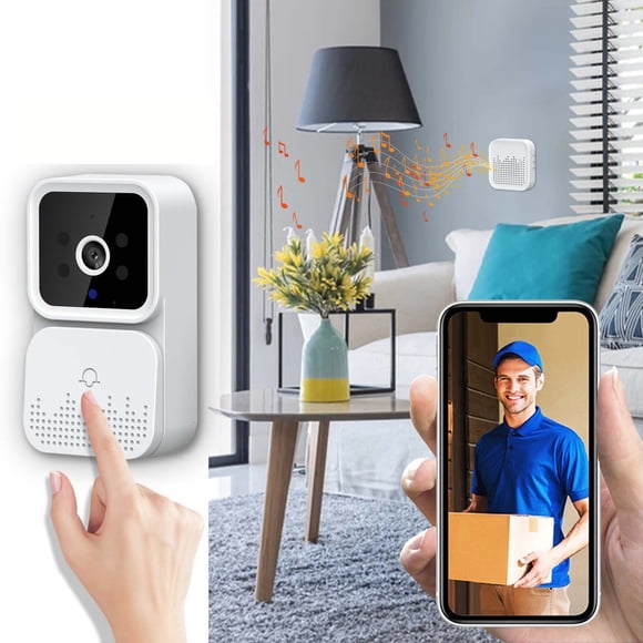 Binmer Wireless Remote Video Doorbell Intelligent Visual Doorbell Home Intercom Night Vision Wifi Security Door Doorbell