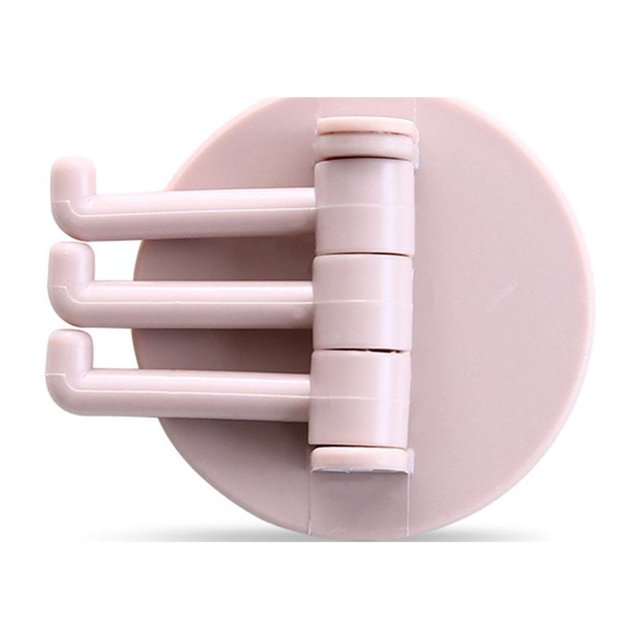 5/10pcs Hook Self-adhesive Hanger Hanging Rack Wall-mounted Storage Hoooks Rotating Double-hook Decors Holder Household