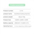 thumbnail image 2 of Unatoiry Portable Handheld Fan Rechargeable Adjustable Summer Sleep Cooling Travel Carrying Office Face Hand Desktop Cooler Green, 2 of 6
