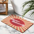 thumbnail image 2 of Cute Boho Bathroom Rugs - Non-Slip, Semi Circle Bath Mat, Perfect for Bohemian Bedroom Decor, Washable Indoor Floor Door Mat, Sun Retro Design, Adds Chic Style to Your Home, 20x32 inch, 2 of 5