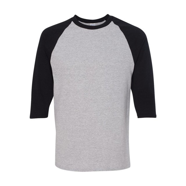 Gildan T-Shirt de Baseball en Coton Épais à Manches Raglan Trois-Quarts