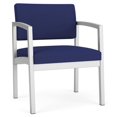 thumbnail image 1 of Lenox Steel Reception Waiting Oversize Guest Chair / Silver Steel / Blue, 1 of 5