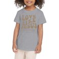 thumbnail image 1 of LUOGENLI T-Shirt pour Filles T-Shirt à Imprimé Graphique pour Fille Col Rond Manches Courtes T-Shirts Été Mignon Tendance Hauts Chemises pour Filles Tendance Été Longueur Genou Gris 5-6 Ans, 1 of 3