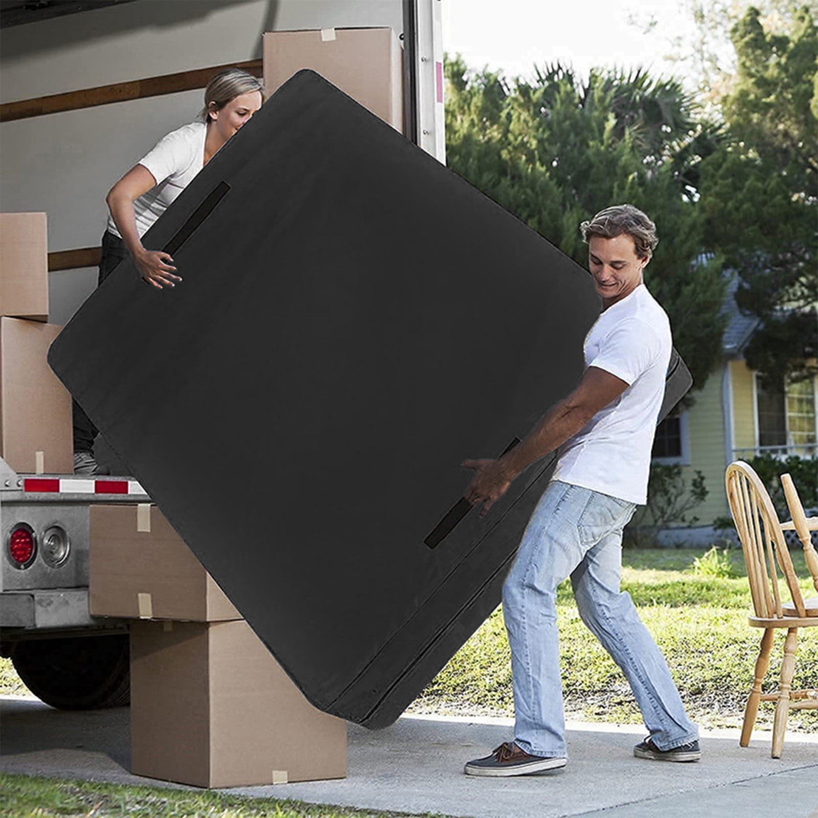 EGNMCR Sac pour Matelas avec Poignées pour Déménagement et Rangementâ?Bâche Robuste Réutilisable pour Rangement de Matelasâ?Housse de Transport Facile pour Déménager un Matelas,