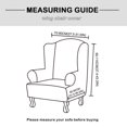 thumbnail image 3 of Premium Water Repellent Wingback Chair Cover High Stretch Jacquard Fabric Wing Back Chair Slipcovers, 3 of 7