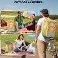 thumbnail image 4 of Artistic Natural Insulated Backpack Cooler - 20L Soft Cooler Bag, Floral Style for Camping, 4 of 6