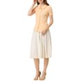 thumbnail image 2 of INSPIRE CHIC Chemise Douce pour Femme Vintage à Col Poupée Mignon Boutonnée TP Orange Pâle, 2 of 7