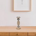 thumbnail image 3 of Oval Raffia Metal Pillar Candlestick 13.25", 3 of 3