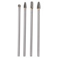 thumbnail image 2 of Long Double Cut  Files, Cylinder Heads Grinding 4pcs Long Carbide  File Set Drilling Tool 0.25inch Shank  for Aviation Repair, 2 of 7