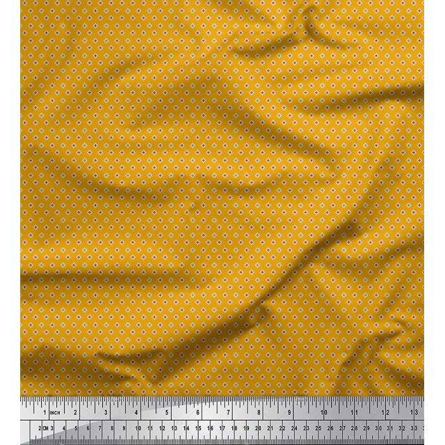 Soimoi Cotton Duck Fabric Plus Sign Small Print Fabric by The Yard 42 Inch Wide