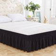 thumbnail image 1 of Dvkptbk Bed Skirt，Bed Skirt Wrap Around Elastic Ruffles with Elastic Belt, 1 of 2