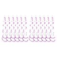 thumbnail image 2 of mmirethe 6pack/lot Swirl Pendant For Graduation Celebration Exquisite Craft Wide Application Birthday Star Spiral Pendant PVC Rose Purple 2Set, 2 of 5