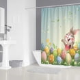 thumbnail image 4 of Easter Decorations Savings Pisexur Rustic Easter Shower Curtain Watercolor Rabbit Bunny Floral Bathroom Curtains Spring Holiday Bathroom Decor Washable Durable Fabric On Clearance, 4 of 7