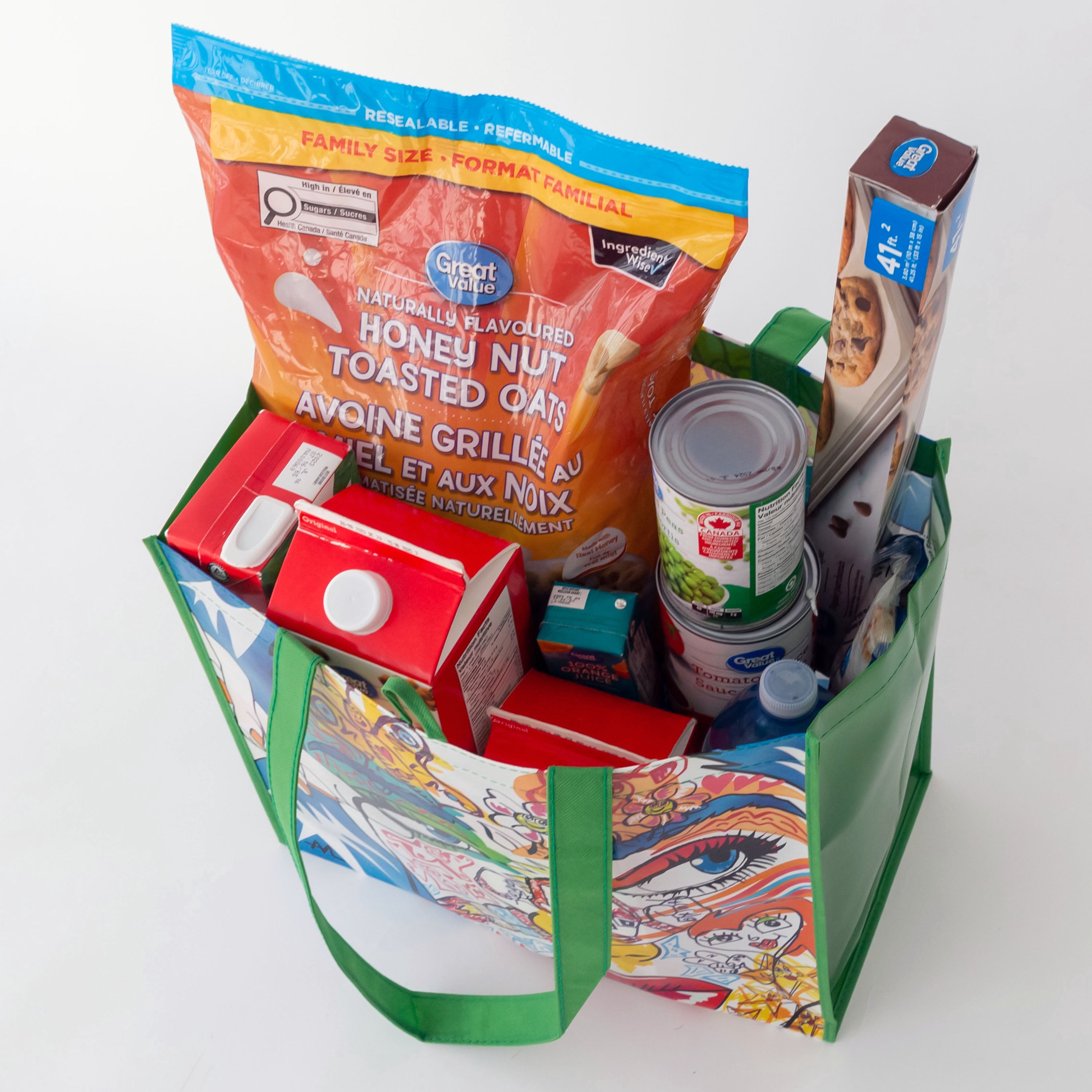 Sac De Courses Réutilisable Pour Le Mois De Sensibilisation À La Santé Mentale, Sac À Provisions Avec Poignées, Sac d’épicerie Multifonction