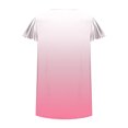 thumbnail image 5 of Besolor Hauts d'Été pour Femmes Tendance Dégradé Plissé Manches Courtes Chemises Décontractées Grande Taille Col Rond Blouse Habillée, 5 of 5