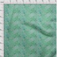thumbnail image 4 of oneOone Polyester Spandex Green Fabric Asian Mosaic Floral Craft Projects Decor Fabric Printed By The Yard 56 Inch Wide, 4 of 4