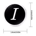 thumbnail image 4 of fastboy 1 Pair Men's Letter Cufflink Wedding Formal Initial Alphabet Stainless Steel Cufflink, Letter I, 4 of 6
