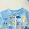 thumbnail image 4 of Akiihool Maillots de Bain pour Enfants Garçons Ensemble de Bain pour Garçons – UPF50+ Rashguard, Shorts avec Cordon et Bonnet, Extensible 4 Directions, Séchage Rapide, Sublimé, pour Plage/piscine (Bleu Ciel, 2-3 Ans), 4 of 4