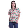 thumbnail image 1 of Moomaya Chemise à Manches Mi-Longues Imprimée pour Femmes, Col Boutonné, Haut Décontracté, 1 of 5