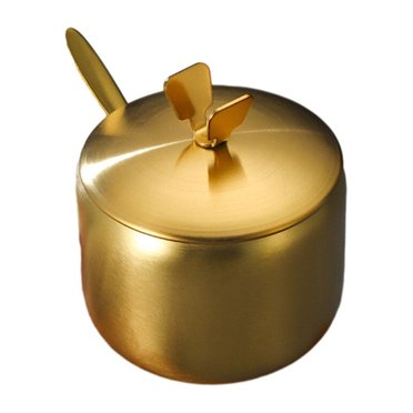 Sugar Bowl Coffee Tea Spice Jar Kitchen Gadgets Pepper Container Salt Container Integrated Design Cooking Supplies Seasoning Pot Gold type 1 S