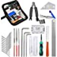 thumbnail image 3 of TIMESETL Kit d'Outils de Réparation de Guitare, Organisateur de Ficelle, Règle d'Action, Jauge, Outil de Mesure, Clé Hexagonale, Protection de Fingerboard, Jauges de Rangée sous la Corde, Nivelage de Guitare, 3 of 15