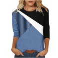 thumbnail image 1 of Birdeem Mode Femme Manches Courtes Col Rond Rétro Imprimé Haut Ample Blouse Manches Trois-Quarts, 1 of 1