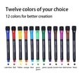 thumbnail image 4 of Todaioua Magnetic Dry Erase Whiteboard Markers, 12 Count Colorful Fine Tip Thin Dry Erase Markers with Eraser for Home Office School Supplies for Calendar Boards, 4 of 9