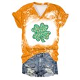 thumbnail image 1 of Offres jusqu'à 70 % de Rabais! Hauts d'Été pour Femmes 2024 Grande Taille Mode Fête de la Saint-Patrick T-shirt Imprimé à Manches Courtes Col Rond Haut à Manches Courtes Haut à Manches Courtes Col en V Chemise Cadeau pour Femmes en Solde, 1 of 2