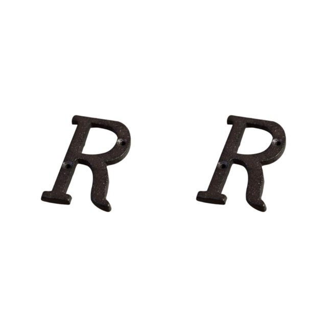 Transemion Durable And Rustproof Metal House Number Plaque For Stylish Door Decoration B17--R 2Set