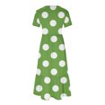 thumbnail image 4 of Snorda Robe Longue Ample à Imprimé pour Femmes, à Manches Courtes, avec Poche et Col Rond, 4 of 4