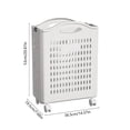 thumbnail image 4 of Sentmoon Laundry Basket with Wheels Storage Baskets for Shelves Foldable Laundry Baskets Multi Functional Portable Dirty Clothes Hamper With Wheels Organization Toy Storage Basket With Handle, 4 of 7