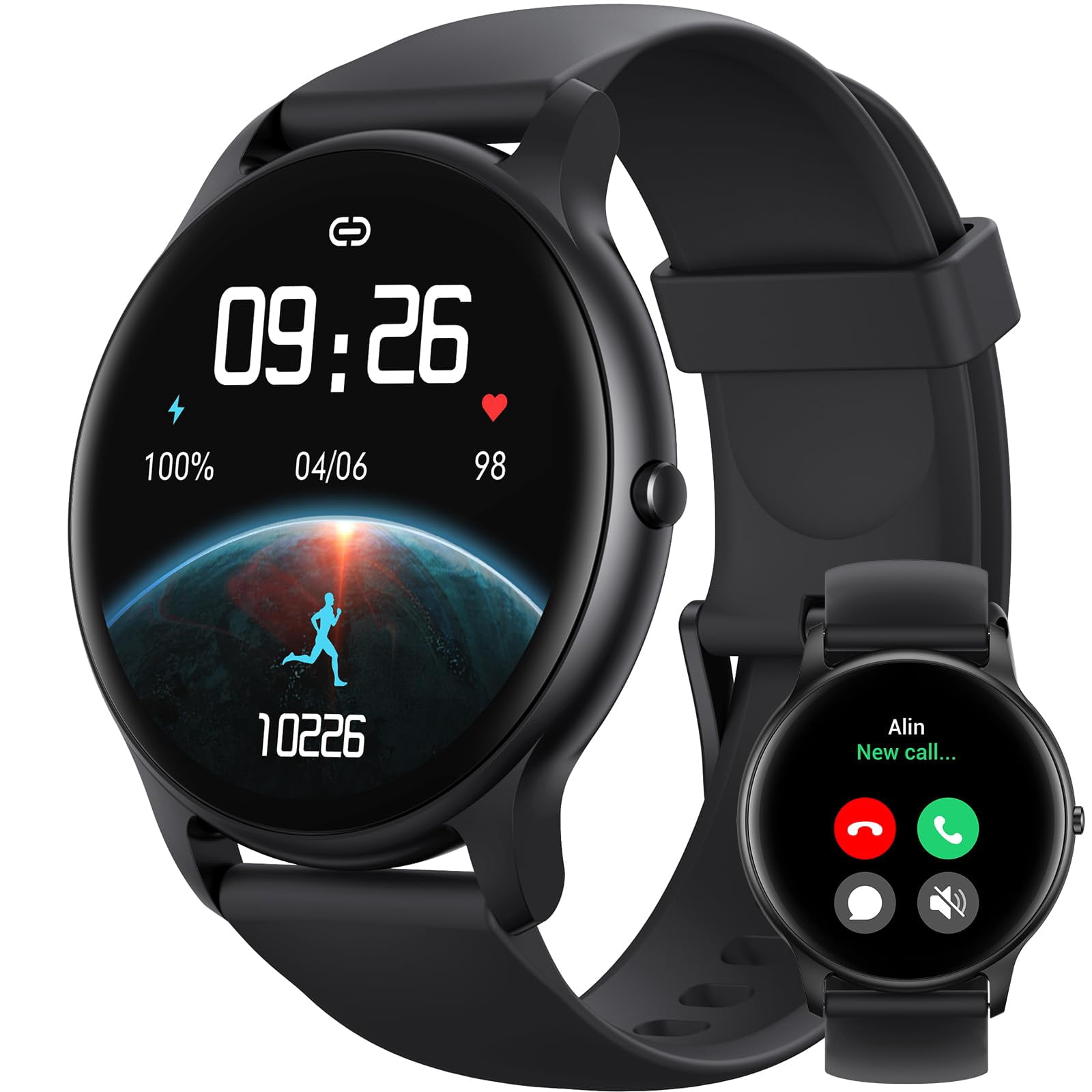 Parsonver Smart Watch for Men Women(Answer/Make Calls), HD Screen Fitness Tracker IP68 Waterproof 100+ Sport Modes, Heart Rate Sleep Monitor, Pedometer, Smartwatch for A