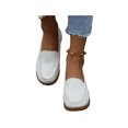 thumbnail image 1 of Innerwin Chaussures Plates pour Femmes, Chaussures Plates Basses, Mocassins Décontractés, Bout Rond, Marche, Blanc 6, 1 of 6
