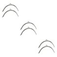 thumbnail image 4 of ZheElen 2piece Classically Vintage Metal Frame Kiss Clasp Lock For DIY Purse Making Made With Plastic Metal Purse Frame Easy silver 15.2CM 3Set, 4 of 6