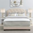 thumbnail image 2 of Home Fare Tufted Nailhead Trimmed Queen Bed in Natural Beige, 2 of 2