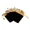thumbnail image 4 of Abbracc 10 Pieces Soft Smooth Velvet Drawstring Pouches Jewellery Wedding Gift Candy Bag Black 1 7x9cm, 4 of 9