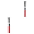 thumbnail image 4 of ZLight 2 Pieces Drum Brush Practicing Prop High-carbon Steel Firm Structure Cajon Stick Professional Instrument Supplies Sticks Red 2Set, 4 of 6