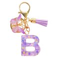 thumbnail image 2 of TopLLC Tools&Home Improvement Initial Letter Keychains For Women Tassel Purple Cute Car Keychain For Wallet Backpack Bag A chopper, 2 of 4