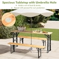 thumbnail image 4 of Costway 5.5 Ft Outdoor Folding Wood Picnic Table Height Adjustable Metal Frame, 4 of 7