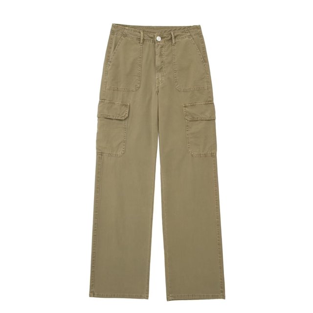 Timegard Pants for Women Straight Leg Solid Color Cargo Pants Lounge Pants with Pockets Fall Outdoor