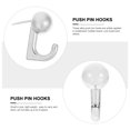 thumbnail image 2 of LOVEVER 20 Pcs Metal Thumb Tacks Hooks  Push Pins Poster Silver, 2 of 8