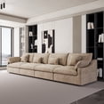 thumbnail image 2 of The Magic Home Canapé Sectionnel Modulaire en Lin à 4 Places, Kaki, 2 of 14