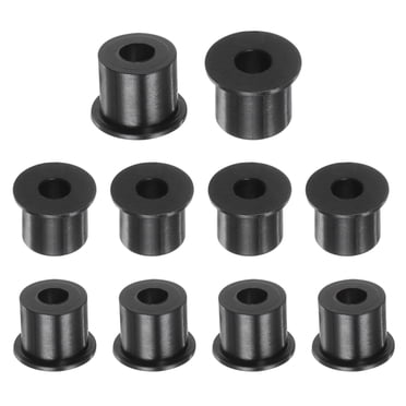Unique Bargains 10 Packs Flanged Sleeve Bearings Plastic Bushings 8.2mm Bore x 17.8mm OD x 17mm Length Nylon Bushings, White