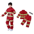 thumbnail image 4 of FAOWME Fireman Enfants Ensemble 3 Pcs Jouet Scolaire Accessoires Ensemble Campus Rouge 5-6 Ans, 4 of 6