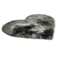 thumbnail image 1 of Wool Imitation Sheepskin Rug, Non-Slip Soft Bedroom Carpet, 30x40cm, Machine Washable, Black, 1 of 8