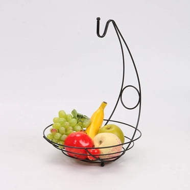 HOARBOEG Fruit Bowl Banana Stand Small Items, Sweets Storage Basket, Iron, Interior, Miscellaneous Goods, Strong And Long Lasting, Fruit Storage