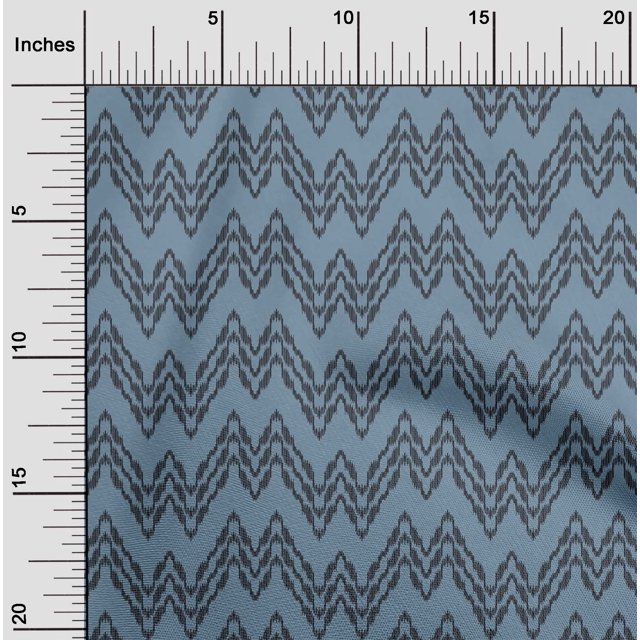 oneOone Polyester Lycra Fabric Chevron Ikat Print Fabric BTY 56 Inch Wide