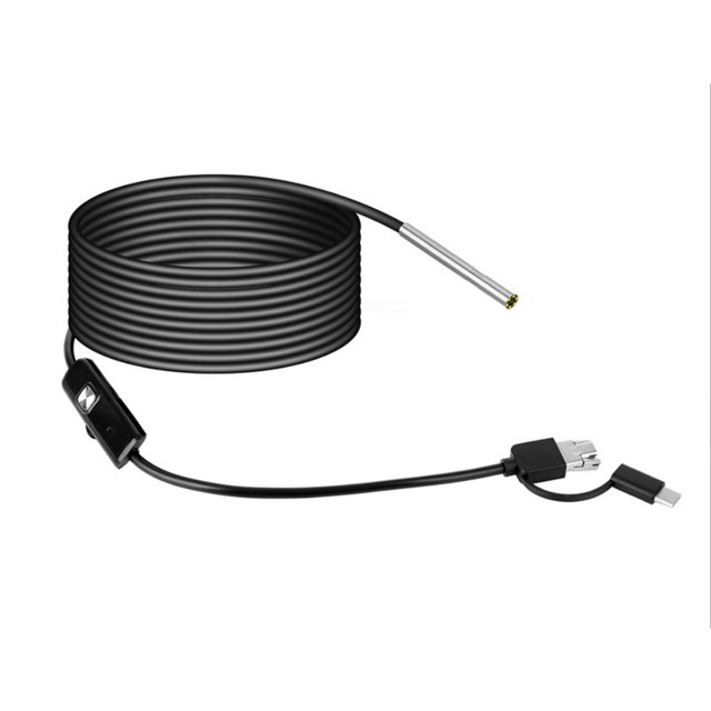 Caméra d'Inspection Borescope Industriel Endoscope avec 8 LEDs Intégrées, Objectif 8mm, Étanche IP67, USB Endoscope (Cordon 2m)