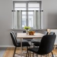 thumbnail image 1 of PiccoCasa 2 Panels Kitchen Linen Look Blackout Curtains Gray 29"x24", 1 of 7